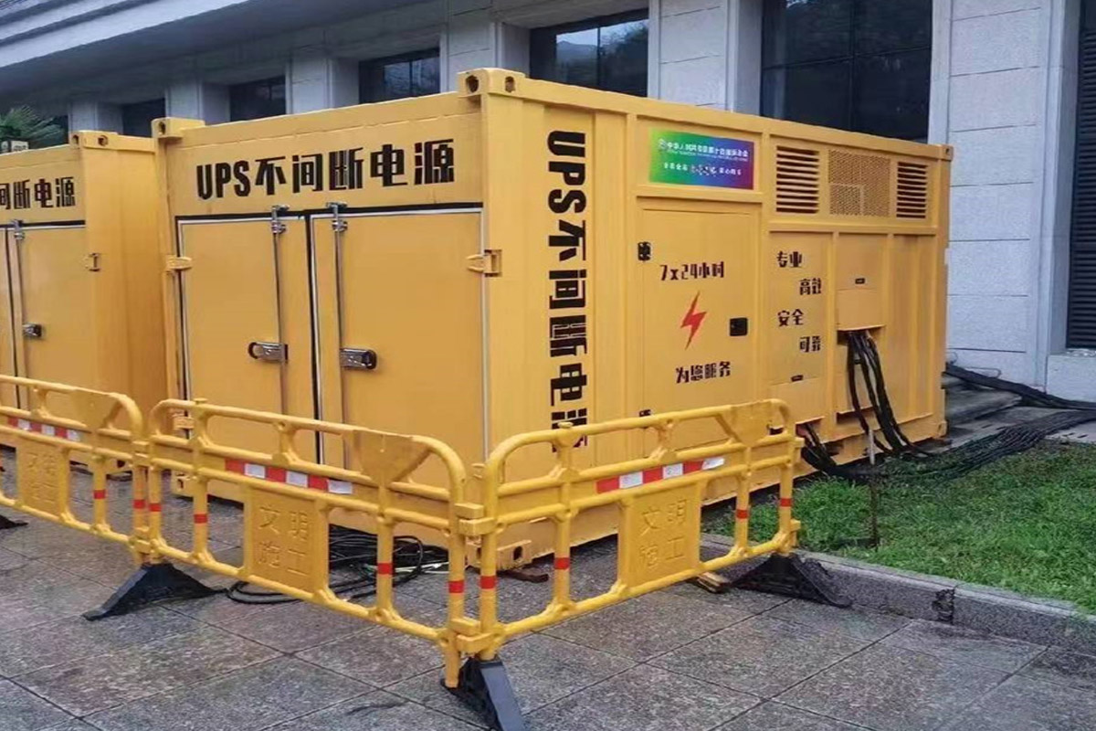 甘德发电机租赁施工现场